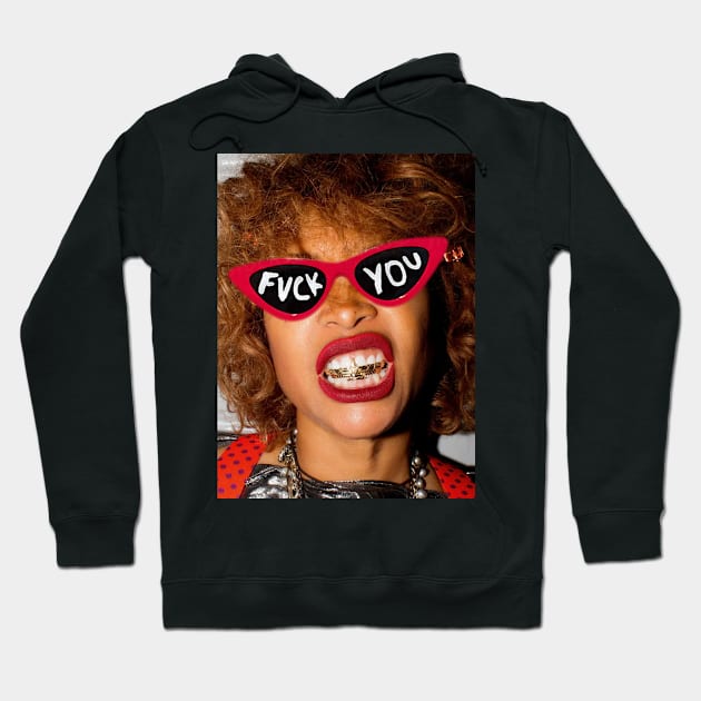 Erykah Badu f*ck Style Trand Glasses Hoodie by Dis-WayPorartgallery